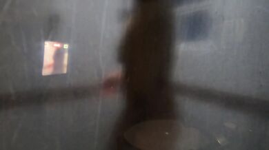submissive Latina showering in the shower