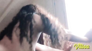 My girlfriend fucks like a slut until she finishes with semen all over her body