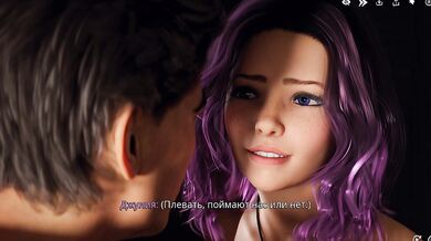 Game: Freshmen, Episode 7 - Blowjob from a woman under the dean's desk (Russian voice)