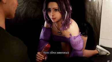 Game: Freshmen, Episode 7 - Blowjob from a woman under the dean's desk (Russian voice)