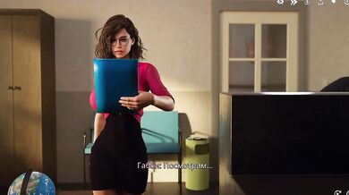 Game: Freshmen, Episode 7 - Blowjob from a woman under the dean's desk (Russian voice)
