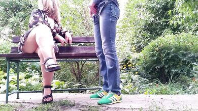 Stepmother receives golden shower on her bare feet