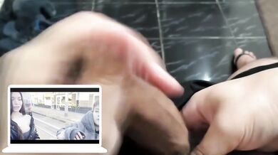 React: VIP4K. Two pretty Lesbians don't mind to having a Threesome with a stranger from the train