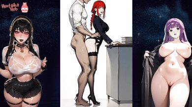 Hentai with a vulgar bitch Makima, who instead of hunting demons has sex with anyone. No. 3