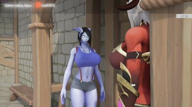 The troll caught the draenei girl by surprise and immediately got her pregnant.