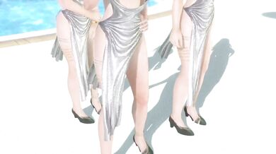 Dead or Alive Xtreme Venus Vacation Yukino Kokoro and Helena Soiree Dress Nude Mod Fanservice Appreciatio