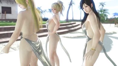 Dead or Alive Xtreme Venus Vacation Yukino Kokoro and Helena Soiree Dress Nude Mod Fanservice Appreciatio