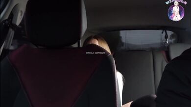 WIKSOLA takes a taxi and plays with her pussy in the backseat of the car