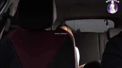 WIKSOLA takes a taxi and plays with her pussy in the backseat of the car