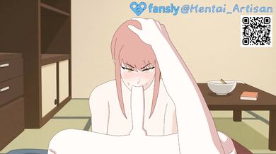 MAKIMA HENTAI / Deepthroat / Blowjob POV / Chainsaw Man / Double Penetration