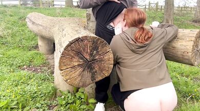 British Couple Fuck In PUBLIC Woods On EASTER SUNDAY to hide from STORM DENNIS