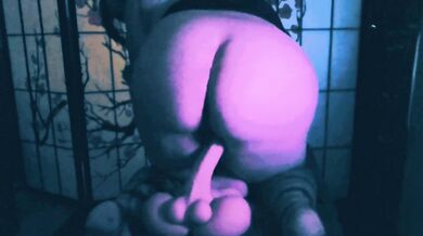 Anal Dildo Ride - Big Butt Goth Girl