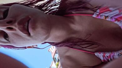 stripping and playing on the balcony... i hope the neighbors are watching me