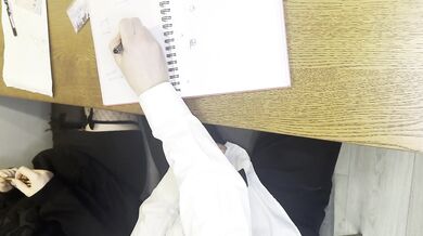 Alt classmate blows me during lesson and begs to fuck her in toilet