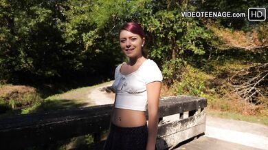 cute 18 year skinny girl does her first porn casting