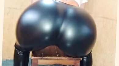 big-bootied woman with a rich, bouncy backside. 2