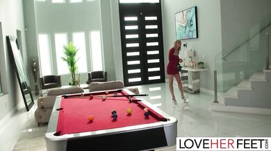 Blondie Babe Lilly Bell Is Getting Backshots On The Pool Table