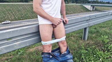 Public blowjob on the highway