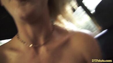 DTFSluts - Sweaty sex inside the car