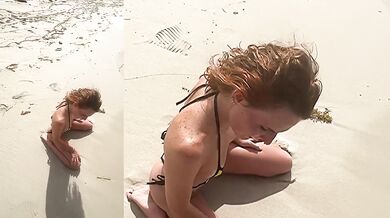 Outdoor Orgasm Fest: Public Beach Fuck and Piss Play