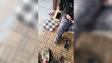 Stealthy piss drinking in public