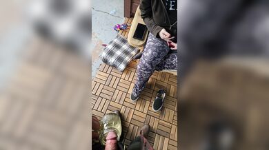 Stealthy piss drinking in public
