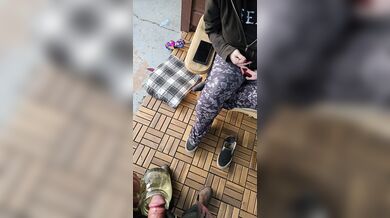 Stealthy piss drinking in public