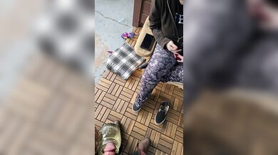 Stealthy piss drinking in public