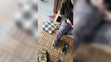 Stealthy piss drinking in public