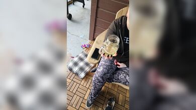 Stealthy piss drinking in public