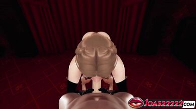 Elixia 3D Hentai: Redhead Latex Handjob & Deepthroat Cumshot