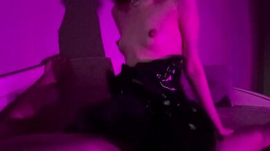 Homemade with talk. Boyfriend made his alt girl cum in a cowgirl pose