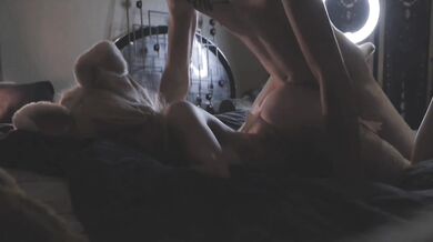 Felix Rae // tattooed bunny girl gets dp fucked and anal creampie with huge dick for Easter