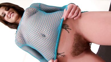Pretty Brunette With A Hairy Bush Takes A Big Black Cock Up Her Ass- AssMania