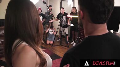 DEVILS FILM - Ella Reese Teases Horny Housemate Seth Then Breaks Script For Cheating Fuck On Set
