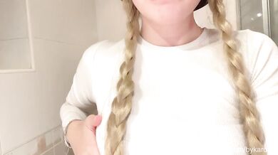 I fuck my ass and squirt in my stepdad's bathroom - Lil Rose
