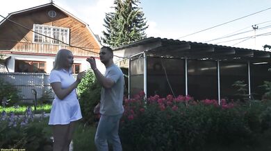 a horny voyeur grandpa licking my wife