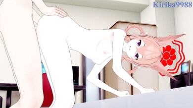 Akeshiro Rumi (Young) and I have intense sex in the bedroom. - Blue Archive Hentai