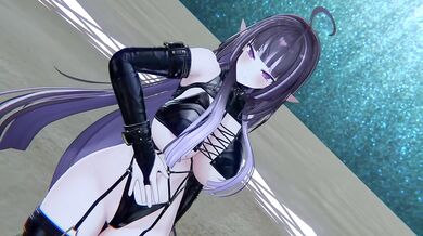 Scream Hentai MMD | Elf VTuber Outfit Change Until Nude