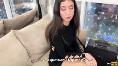 The beauty offered the waiter a train ride with her and anal sex