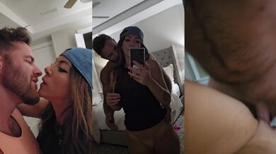 Homemade amateur rides cock, gets rounded, and creampied on cellphone video