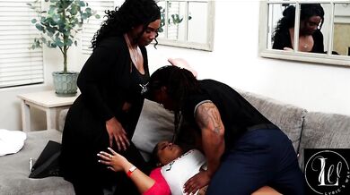 Big Booty Jayla Page Couples Stretch with BBC Dreads Way & Lyric Sky