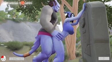 A modest draenei decided to try herself in an adult film and was fucked by werewolves and minotaurs. part 2
