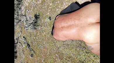 Strapon anal fuck outdoors