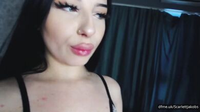 Scarlett's breath catches every desperate, forbidden cock touch