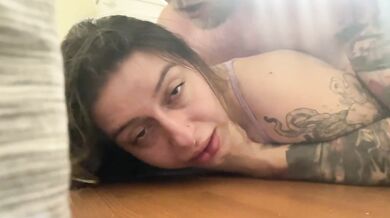 Amateur Bathroom Hookup - Horny Whore Gets Pussy Pounded & Mouthful of Cum - Chloe Kreams, Steve Rickz