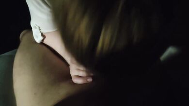 Wife sucks hard cock at home