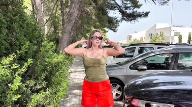 Risky girl public flashing no panties on the street: a hot compilation