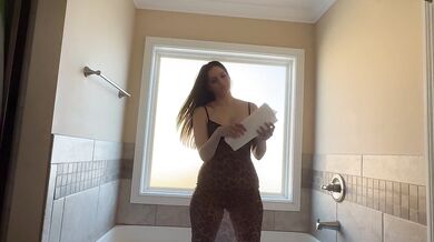 Cleaning Bathroom In Transparent Dress!
