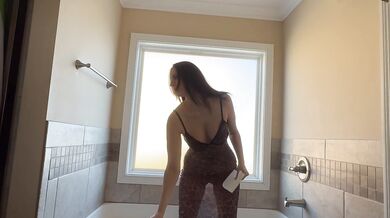 Cleaning Bathroom In Transparent Dress!